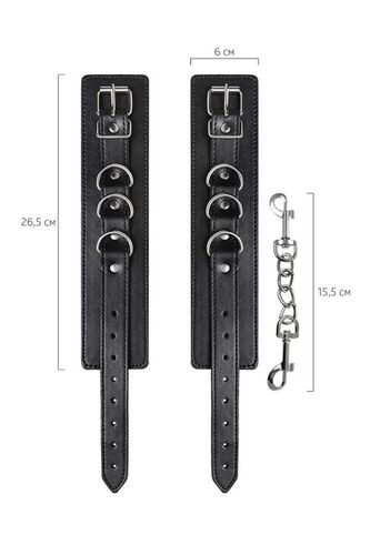 Anonymo Handcuffs, Pu Leather, Black, 26.5 Cm na Arena.pl