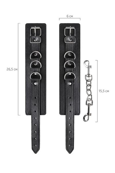 Anonymo Handcuffs, Pu Leather, Black, 26.5 Cm zdjęcie 6