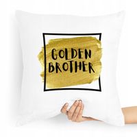 Poduszka Prezent Dla Brata Golden Brother Z Nadrukiem Ze Zdjęciem
