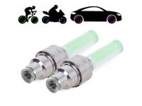 WENTYLE ŚWIECĄCE ROWEROWE WENTYL NA KOŁO 2 SZTUKI ZIELONE