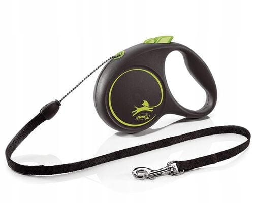 Smycz automatyczna Black Design Flexi linka 5 m zielona S na Arena.pl