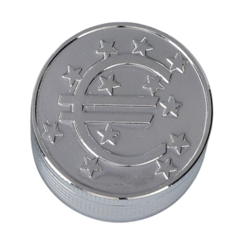 Młynek do Tytoniu Ziół Suszu CBD Grinder Crusher w Kształcie 1 euro Srebrny na Arena.pl
