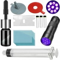 Klej do naprawy szyb samochodowych UV Podciśnieniowy zestaw z lampą UV
