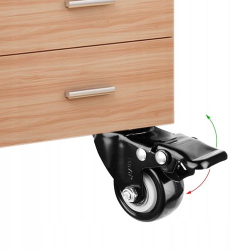 4× ZESTAW JEZDNY KÓŁKA OBROTOWE GUMOWE KOŁA ŁOŻYSKOWANE MEBLOWE 50mm na Arena.pl