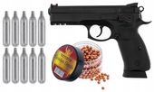 Wiatrówka pistolet ASG CZ 75 SP-01 Shadow 4,5 mm ZESTAW ŚRUT BB + 10x