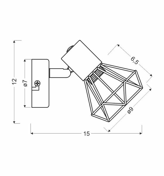 Verve kinkiet 1x40W E14 matowy szary zdjęcie 14