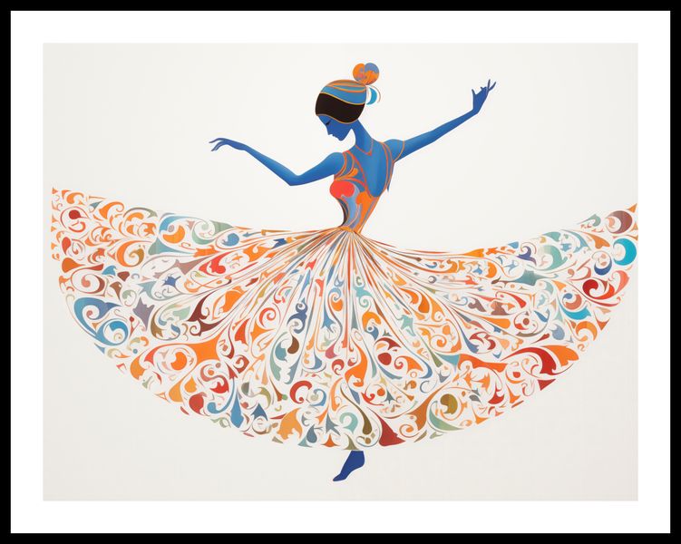 Plakat 65x50cm Wirująca Balerina zdjęcie 3