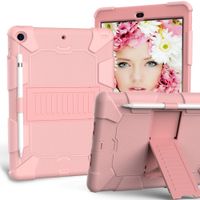 Etui do iPad 8 10,2" Pancerne z Podstawką i Miejscem na Rysik Różowe