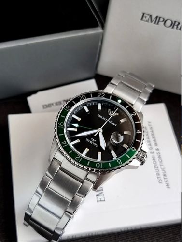 ZEGAREK MĘSKI EMPORIO ARMANI AR11589 - Diver GMT (zi112a) na Arena.pl