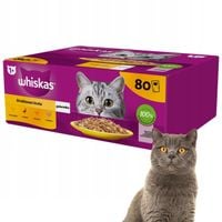 Whiskas Mokra karma dla kotów drobiowa uczta galaretka 6,80 kg (80 x 85 g)