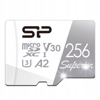 Silicon Power 256 GB High Speed 4K A2 V30 SDXC U3 Karta MicroSD z adapterem
