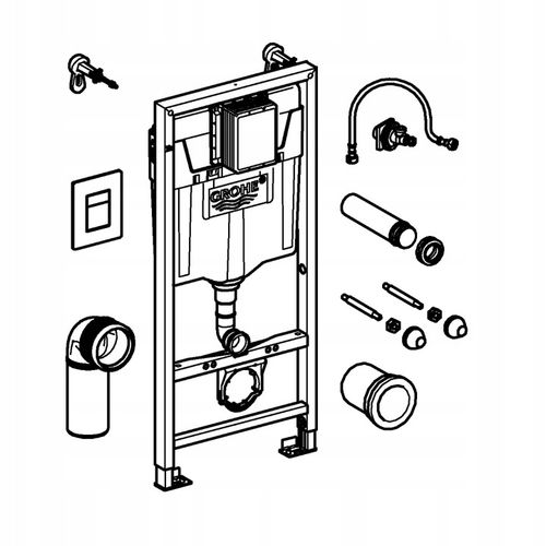 Stelaż podtynkowy WC GROHE Rapid SL 3w1 113x50cm Cichy Oszczędny 38772001 na Arena.pl
