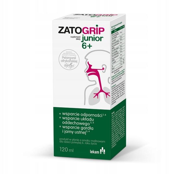 Zatogrip Junior 6+ syrop 120 ml zdjęcie 1