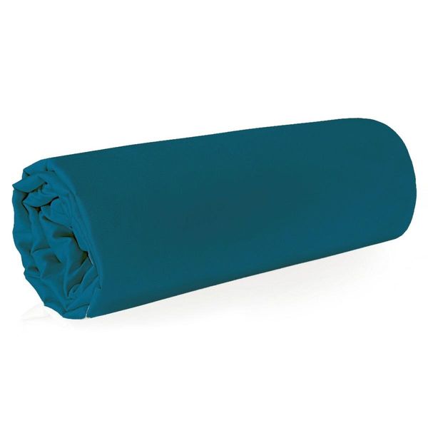 Prześcieradło satynowe bez gumki NOVA 210x220 Eurofirany turkusowe zdjęcie 1