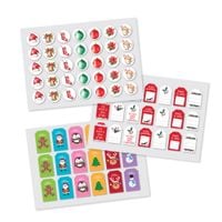 NAKLEJKI SAMOPRZYLEPNE świąteczne na prezenty wesołych świąt 08 351szt