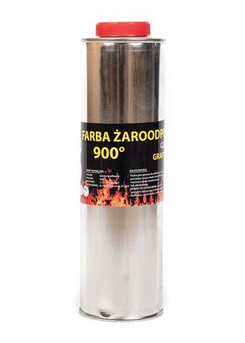 LAKIER FARBA ŻAROODPORNA DO KOMINKA/PIECA CZARNA 0.5L na Arena.pl