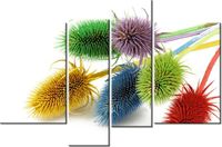 130CM 85 OBRAZ 4 ELEM KOLOROWY OSET ŚCIENNY