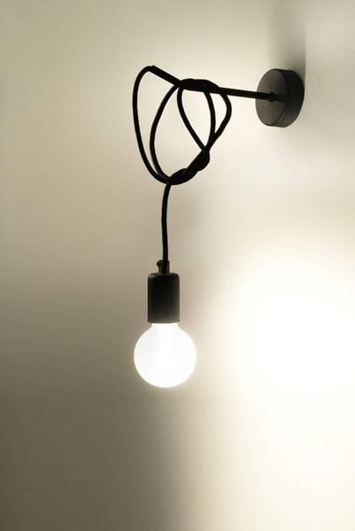 Kinkiet LAMPA ścienna SL.0373 industrialna OPRAWKA na żarówkę bulb loft czarna zdjęcie 3