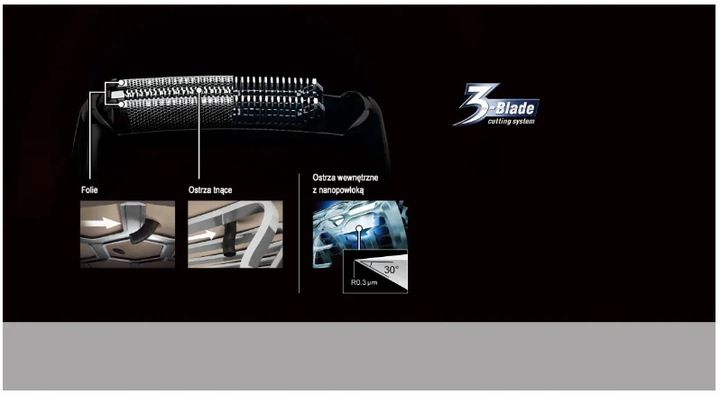 Panasonic ES-RT67-S503 Golarka Trymer 3 Ostrza zdjęcie 10