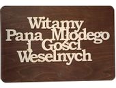 Tablica witamy pana młodego i gości weselnych ŚLUBNA na wesele