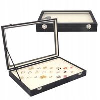 SZKATUŁKA PUDEŁKO NA BIŻUTERIĘ PIERŚCIONKI ORGANIZER ELEGANCKI E2 TACA