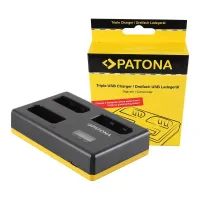 PATONA Ładowarka potrójna USB do Nikon EN-EL14 1D3100 D3200 D5100 D5200