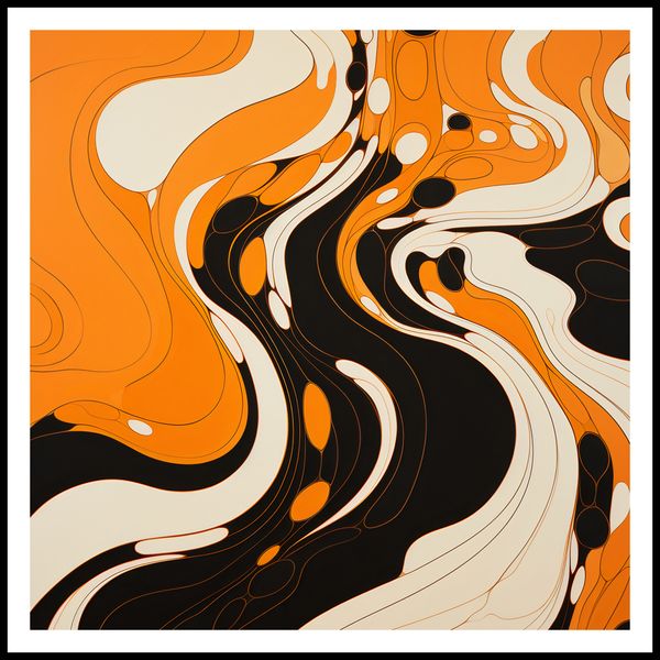 Plakat 80x80cm Tańczący Atrament zdjęcie 3