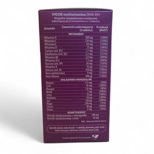 Vigor Multiwitamina Ona 50+, 60 tabletek na Arena.pl