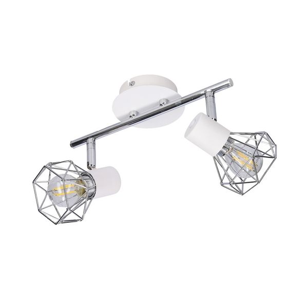 Verve listwa 2x40W E14 biały abażur chrom zdjęcie 6