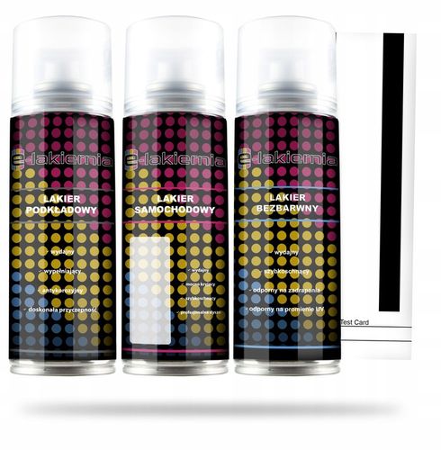 LAKIER SAMOCHODOWY SPRAY KAŻDY KOLOR + BEZBARWNY + PODKŁAD 200ml na Arena.pl