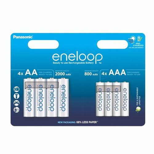 ORYGINALNE AKUMULATORKI ENELOOP Mix 4x2000mAh + 4x 800mAh 100% na Arena.pl