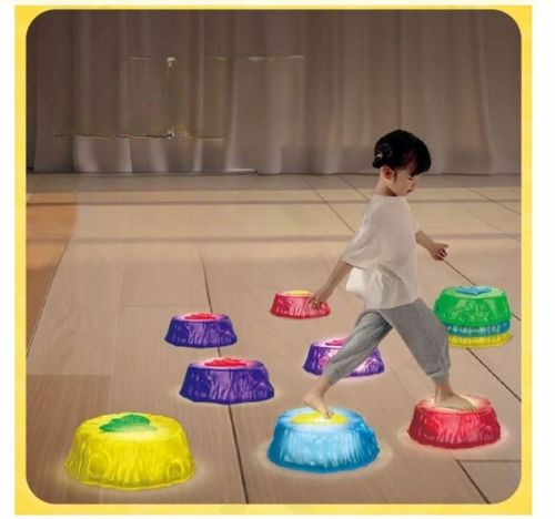 KAMIENIE BALANSUJĄCE SWIECĄCE TRENING RÓWNOWAGI SENSORYCZNE OGRODOWE 10szt. na Arena.pl