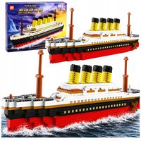 2X Zestaw Klocki Konstrukcyjne Statek Titanic Duży Model 60 cm 3327 el.