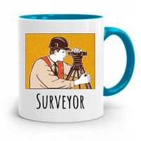 Kubek Błękitny Dla Geodety Surveyor Prezent Z Nadrukiem Ze Zdjęciem