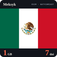Karta eSIM Internet Meksyk 1 GB na 7 dni - bez rejestracji