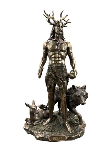 MYŚLIWY HERN Z JELENIEM I WILKIEM VERONESE WU76981A4 na Arena.pl