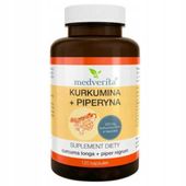 KURKUMINA + PIPERYNA 120 kaps KURKUMA CURCUMIN ESKTRAKTY ROŚLINNE NATURALNE