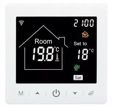 CZARNY TERMOSTAT POKOJOWY PANEL LCD 16A WIFI TUYA OGRZEWANIE PODŁOGOWE na Arena.pl
