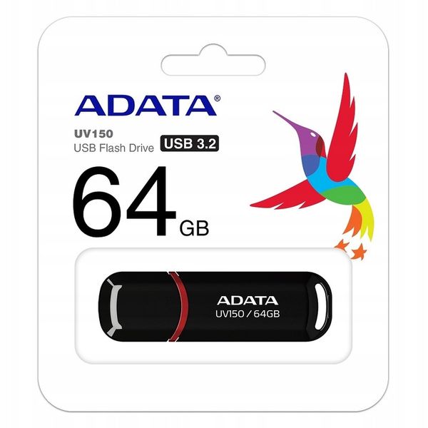 Pendrive Adata UV150 64 GB USB 3.2 czarny zdjęcie 2