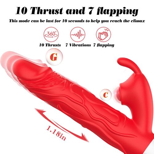 silicone vibrator 7 vibration modes - 10 thrusting and 7 flapping na Arena.pl