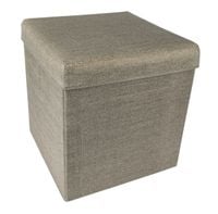 Pufa składana otwierana skrzynia pojemnik schowek 37x37x37 beżowa Homelife