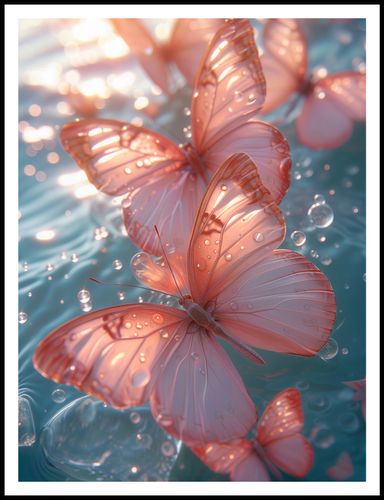 Plakat 75x100cm Świetliste Motyle na Arena.pl