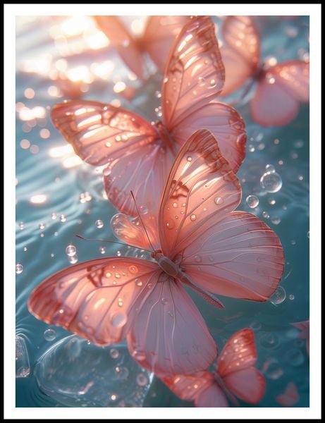 Plakat 75x100cm Świetliste Motyle zdjęcie 3