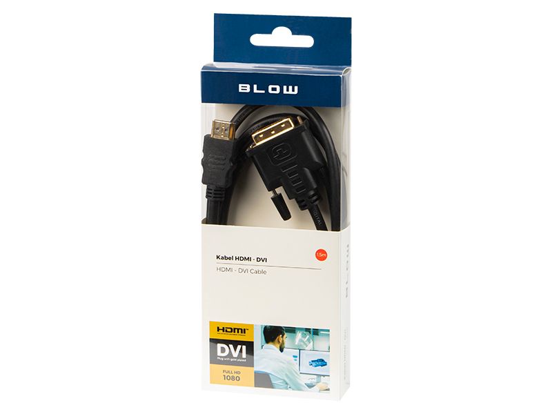Przyłącze DVI-HDMI 1,5m BLISTER zdjęcie 1