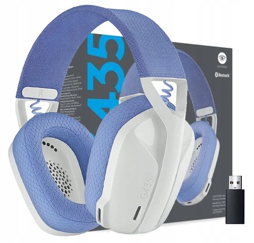 Słuchawki Logitech G435 Lightspeed Nauszne Bluetooth Gamingowe Białe na Arena.pl