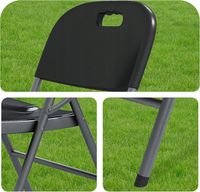 Krzesło Cateringowe Ogrodowe Składane Manday Czarne