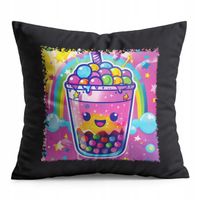 PODUSZKA CZARNA PREZENT - SZEJK TĘCZA KUBEK