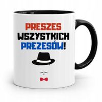 Dla Prezesa Viceprezesa Kubek Czarny Na Prezent Z Nadrukiem Ze Zdjęciem