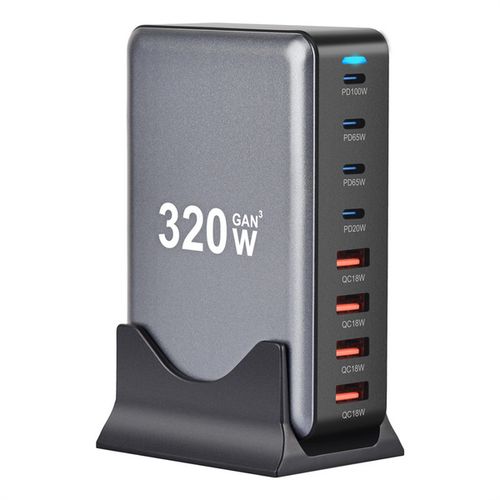 ŁADOWARKA SIECIOWA USB-C SZYBKA DO TELEFONU KOSTKA QUICK CHARGE 3.0 320W na Arena.pl
