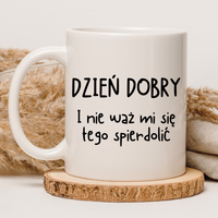 CHAMSKI KUBEK BEZ CENZURY | ŚMIESZNY PREZENT | DO PRACY BIURA DOMU | 330 ml